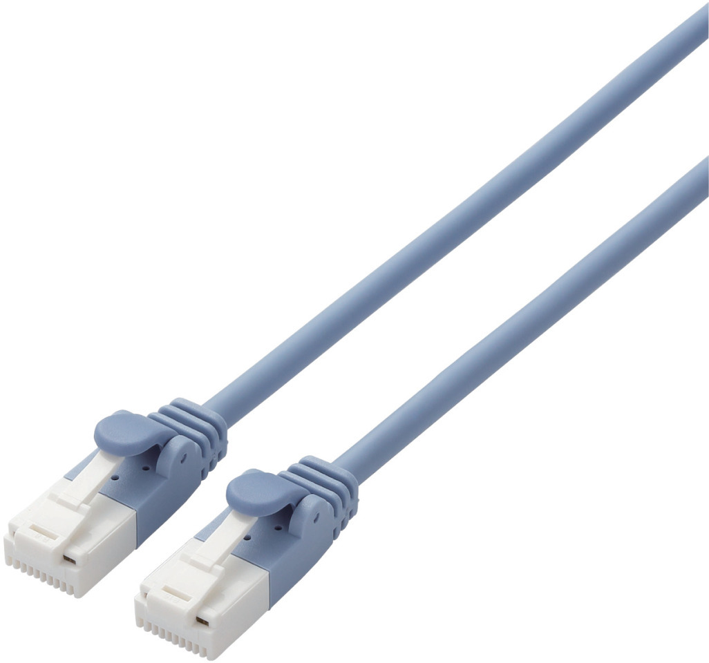 ���炩LAN�P�[�u��/CAT6A/�ܐ܂�h�~/1.0m/�u���[ LD-GPAYT/BU10