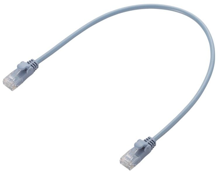 ���炩LAN�P�[�u��/CAT6/0.3m/�u���[ LD-GPY/BU03
