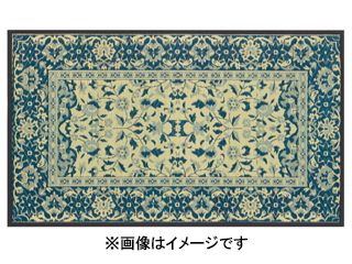 い草玄関マット(裏貼り) コンチェルト 約55×85cm BL ブルー 81833502 【 ムラウチドットコム 】