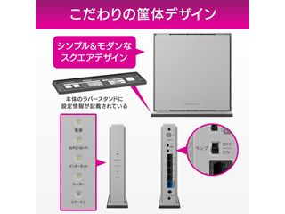 Web限定モデル Wi-Fi 6(11ax)対応無線LANルーター 4804+574Mbps 2.5Gbps WN-DAX5400QR/E