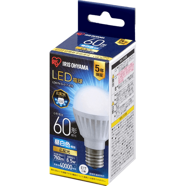 LED�d�� E17�L�z���^�C�v 60�`���� �����F 760lm LDA7N-G-E17-6T6