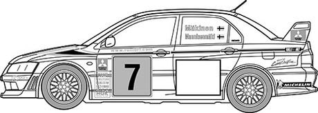 1/24 ランサーエボリューションVII WRCラリーモデル ID-311