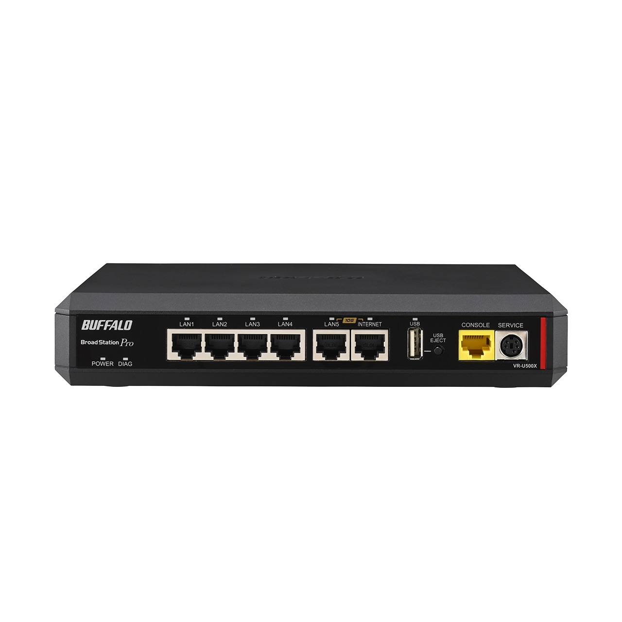 【美品】バッファロー VR-U500X VLAN 10ギガ ルータ 10Giga BUFFALO、デュアル10GbEのVPNルーター「VR-U500X」・Wi-Fi 6対応「VR