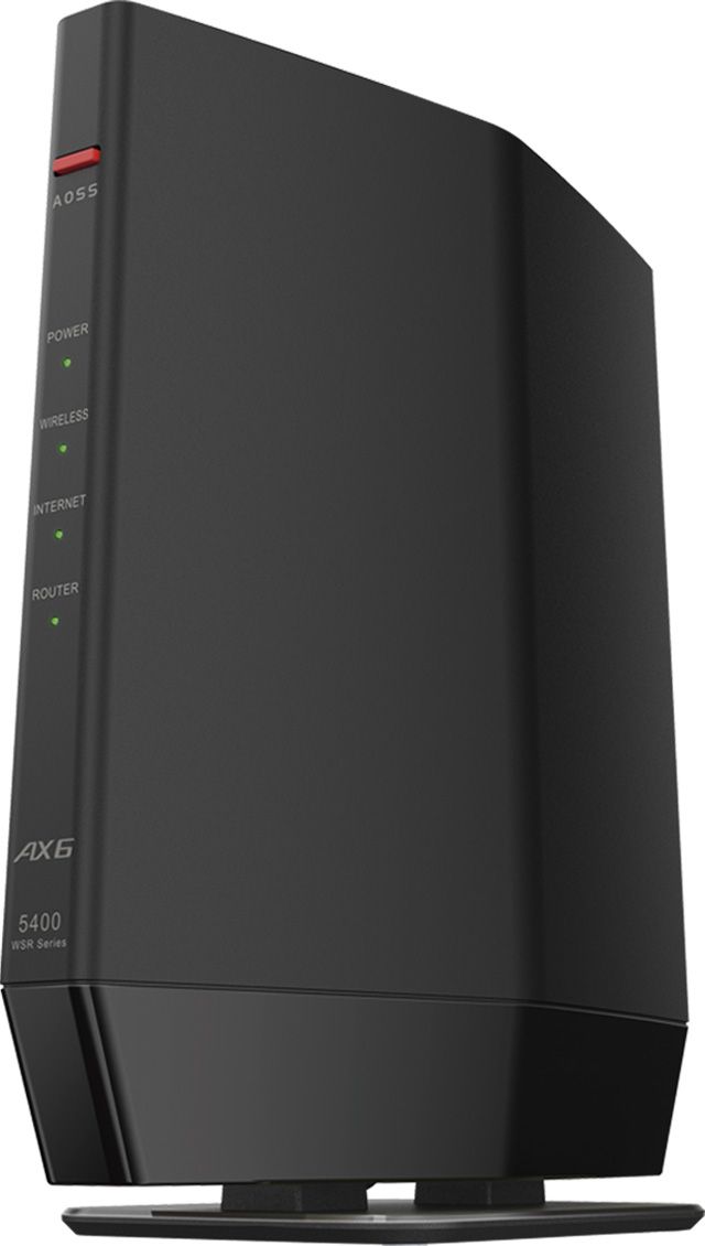 Wi-Fi 6(11ax)対応無線LANルーター 4803+573Mbps IPV6 WSR-5400AX6P/DBK ブラック