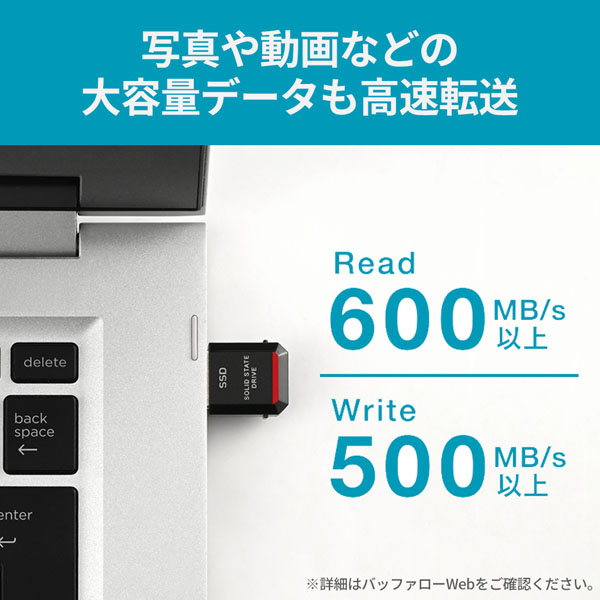 BUFFALO バッファロー USB 3.2(Gen 2) ポータブルSSD 1TB SSD-PST1