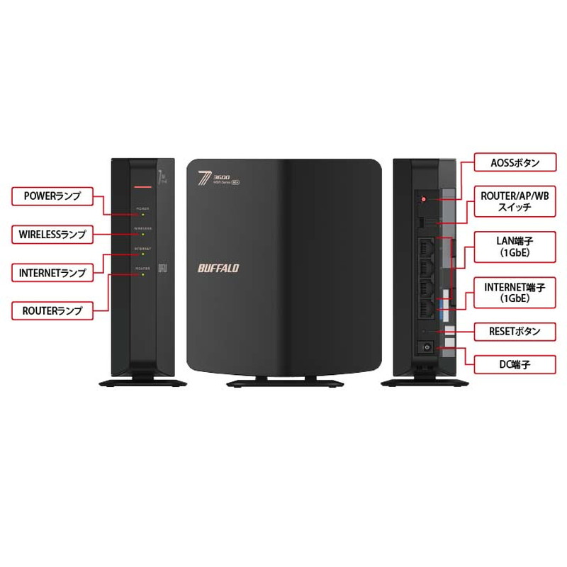 BUFFALO バッファロー Wi-Fi 7(11be)対応デュアルバンドWi-Fi