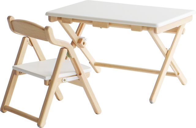 納期5月中旬 キッズデスク＆チェアセット(Kids Desk＆Chair Set) noah ナチュラルホワイト  ILS-3675NAWH