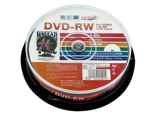 録画用DVD-RW 2倍速 10枚 スピンドル(CPRM) HDDR12NCP10