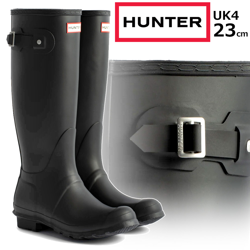 【海外配送可】【送料無料】 HUNTER 長靴 ハンター - Boots UK4（Hunter ホワイト ブラック 靴