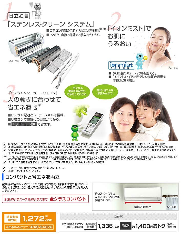 日立、ステンレス・クリーン システムの「白くまくん」 - 価格.com 