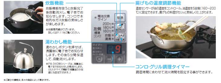 PA-340WA-R 強火力右 両面焼きグリル ガステーブル(プロパンガス用) 【 ムラウチドットコム 】