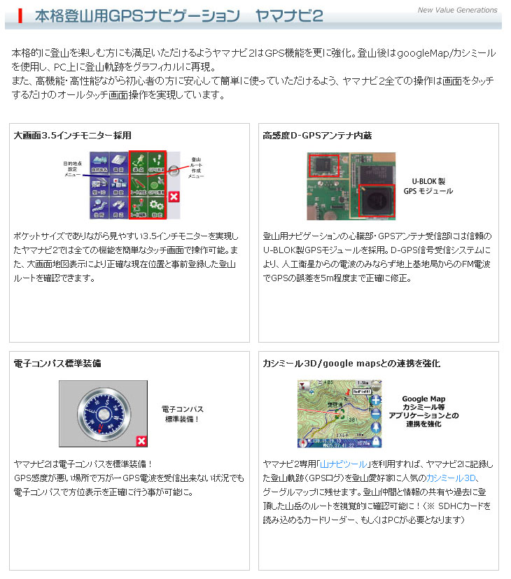 東・西地図データSET】ヤマナビ2/登山用GPS[東日本版]＋西日本地図SDカード＋純正バッテリー 【 ムラウチドットコム 】