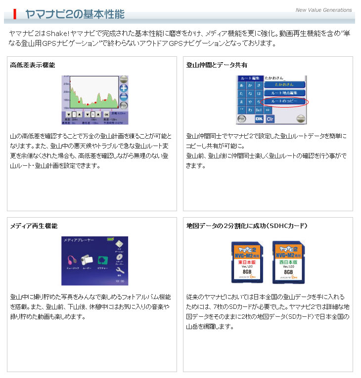 東・西地図データSET】ヤマナビ2/登山用GPS[東日本版]＋西日本地図SDカード＋純正バッテリー 【 ムラウチドットコム 】