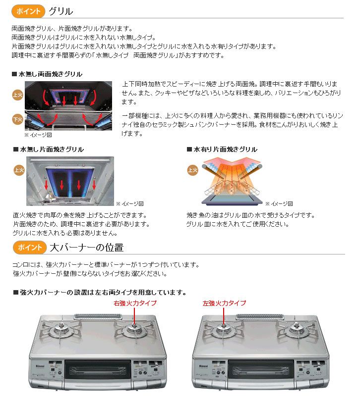 Rinnai/リンナイ RTS62WK17R-VL ガステーブル(プロパンガス用)【強火力 