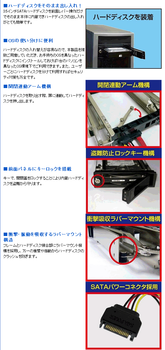 5インチベイ対応 3.5インチSATA HDDラック はい～るKIT 量産型楽太郎2 NV-SR303B 【 ムラウチドットコム 】