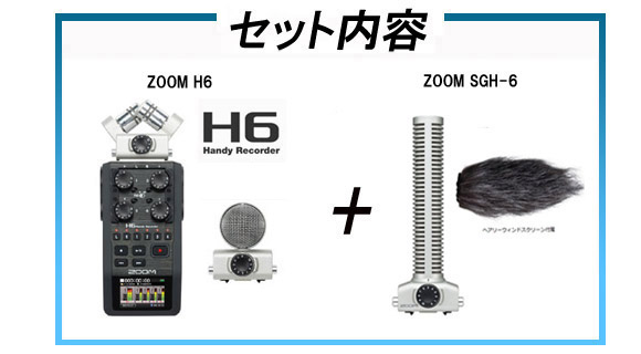 H6 + H6用ショットガンマイク】Handy Recorder H6 (H-6)＆SGH-6