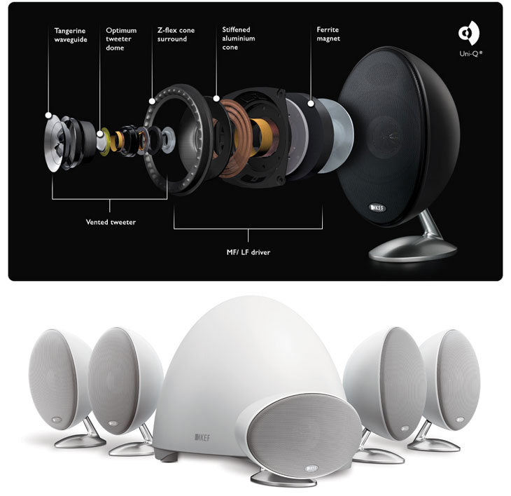KEF JAPAN E305 Pure white（ピュア・ホワイト） 5.1ch