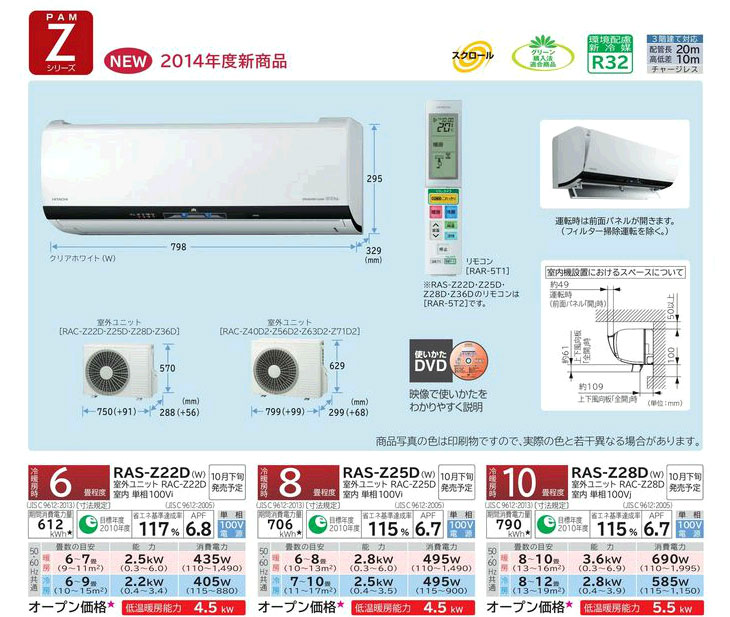 お買い求めはお早めに】ステンレス・クリーン 白くまくん RAS-Z40D2(W) クリアホワイト【200V】 【 ムラウチドットコム 】