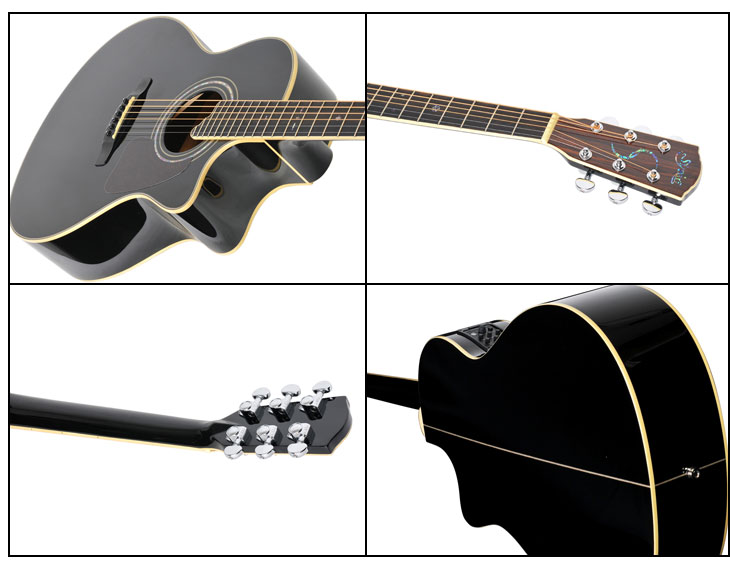 S.Yairi/S.ヤイリ エレアコギター YE-58/BK(Black) 【ソフト