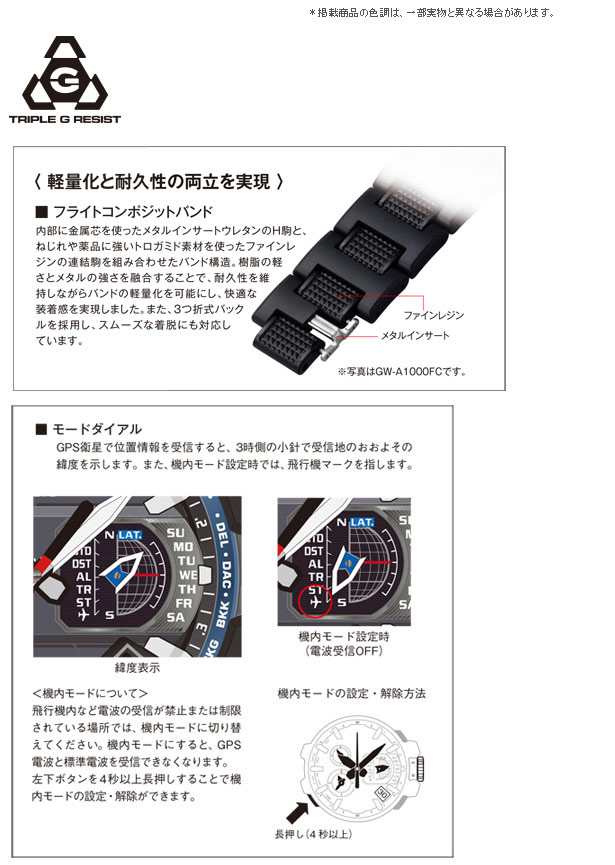 GPW-1000FC-1AJF 【G-SHOCK/Gショック】【SKY COCKPIT/スカイコックピット】【casio1411】 【  ムラウチドットコム 】