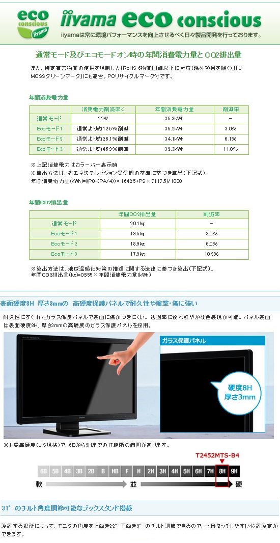 光学式マルチタッチ対応23.6型ワイド液晶ディスプレイ ProLite