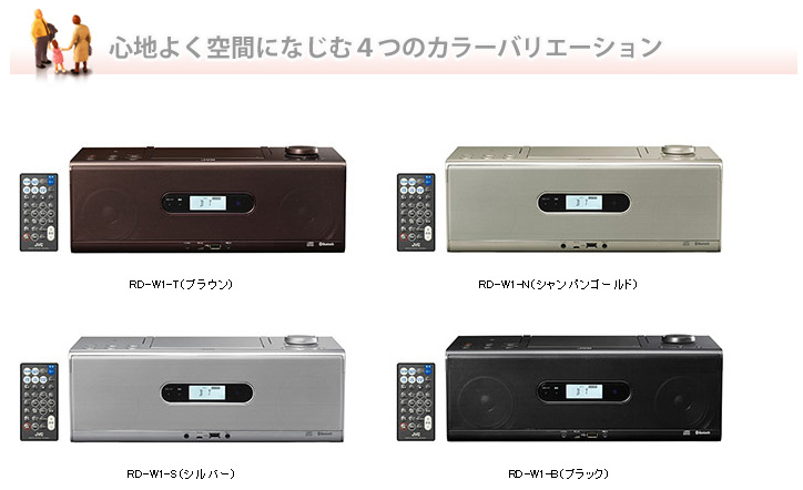 JVCケンウッド ビクター CDポータブルシステム RD-W1 ブラウン 