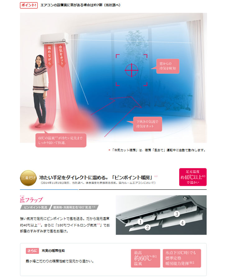三菱 ルームエアコン 霧ヶ峰 Zシリーズ MSZ-ZW565S（W）ウェーブ