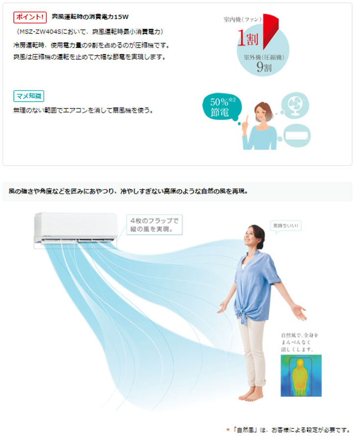三菱 ルームエアコン 霧ヶ峰 Zシリーズ MSZ-ZW565S（W）ウェーブ