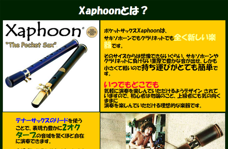 DVD バンブーサックス Xaphoon Bamboo SAX C ザッフーン 竹 どこでも演奏-