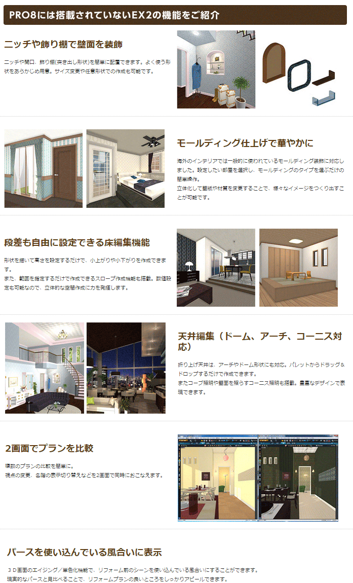 3DマイホームデザイナーPRO8 EX2 新バージョンアップグレード付
