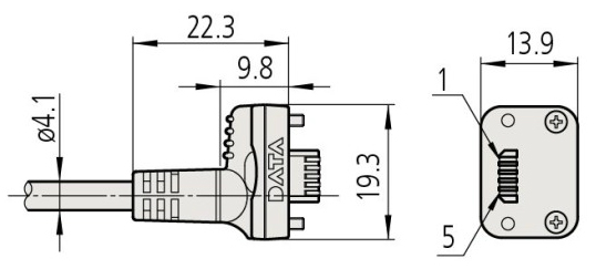 02AZE140A U-WAVE-T専用接続ケーブル フットスイッチ用 (出力スイッチ