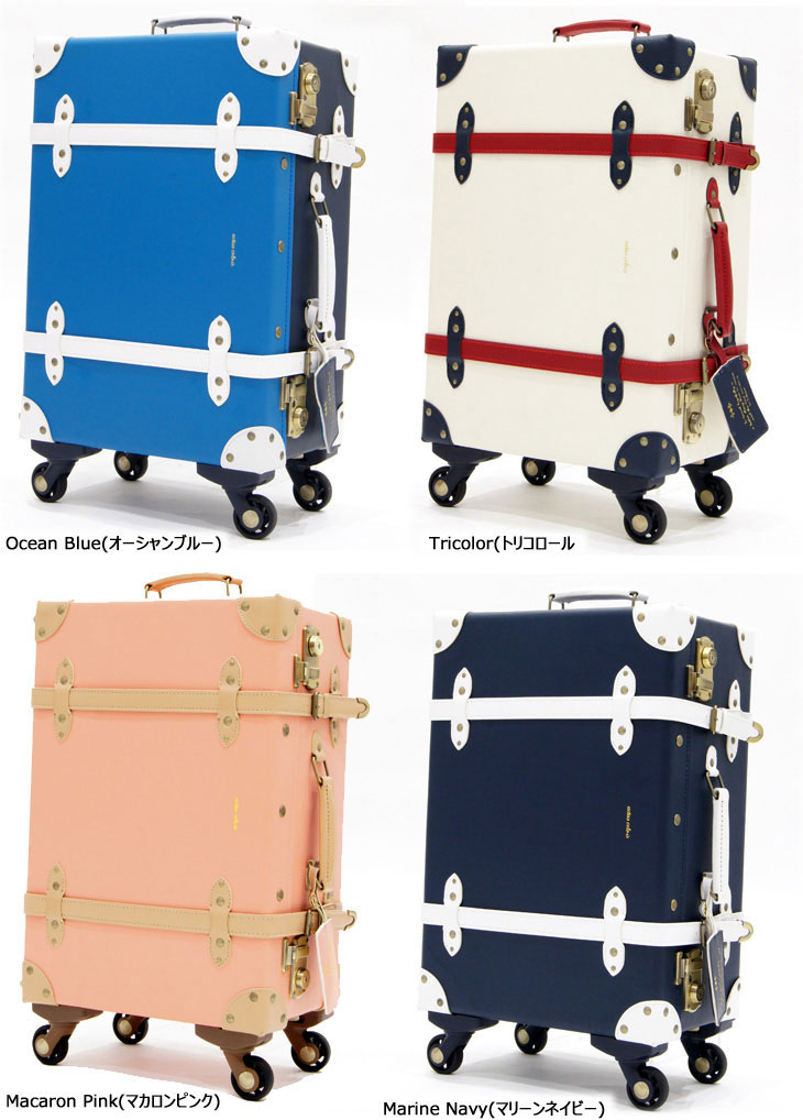 【正規新品】トリコロールカラー　トランク風スーツケース　キャリーケース バッグ