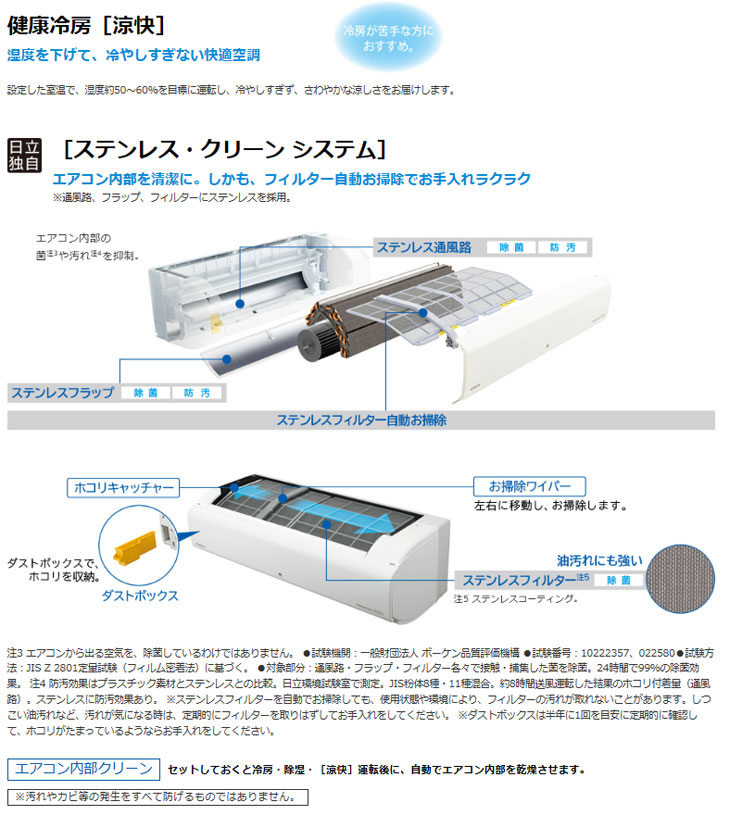 ステンレス・クリーン白くまくんRAS-W36Ｆ(W) スターホワイト 【 ムラウチドットコム 】