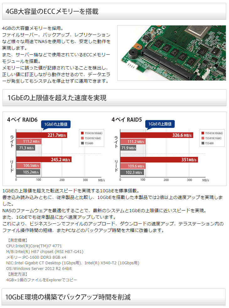 LAN接続ハードディスク（NAS） TeraStation テラステーション 4