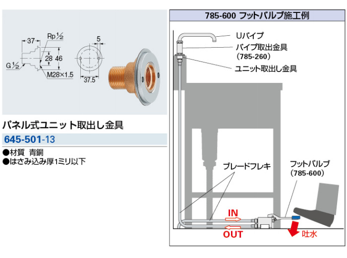 カクダイ KAKUDAI 785-600 フットバルブ 785-600-