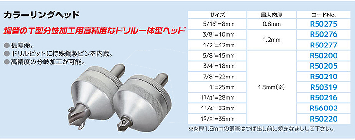 カラーリングヘッド5/16=8mm銅管用 R50275 【 ムラウチドットコム 】