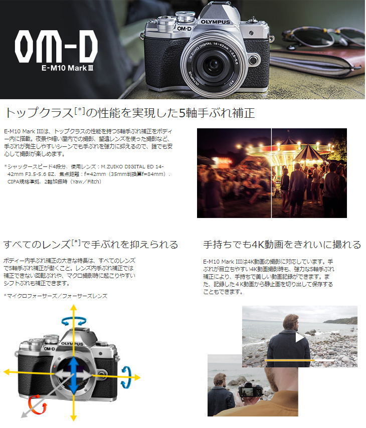 OM-D E-M10 Mark III ボディー（ブラック）＋M.ZUIKO DIGITAL ED 14