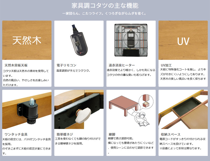 KOIZUMI/小泉成器 KTR-3477 家具調コタツ 象嵌タイプ【約