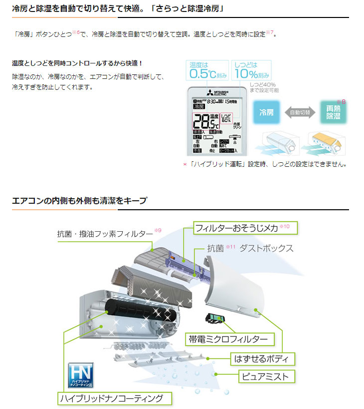 ルームエアコン 霧ヶ峰 Xシリーズ MSZ-X4017S(W)ウェーブホワイト【200V】 【 ムラウチドットコム 】