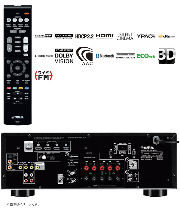 RX-V385-B(ブラック) AVレシーバー 【 ムラウチドットコム 】