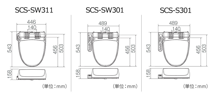 SCS-S301 瞬間式温水洗浄便座 クリーンウォッシュ 【操作部一体型】 【 ムラウチドットコム 】