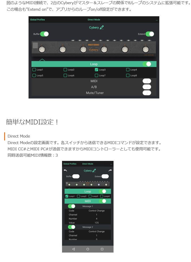 永久定番 HOTONE Cybery EC-10 ループ・スイッチャー MIDI - 楽器/器材