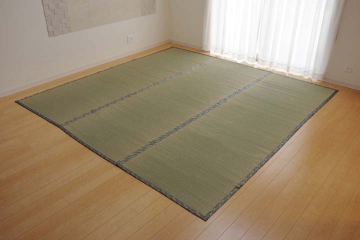 純国産 い草 上敷き カーペット 糸引織 湯沢 団地間6畳(約255×340cm