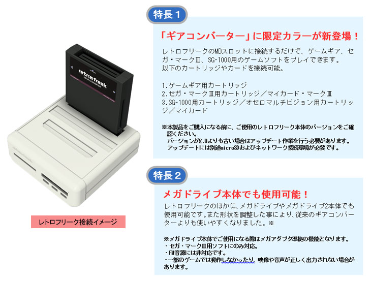 レトロフリーク用 ギアコンバーターS メガブラック CY-RF-5MD