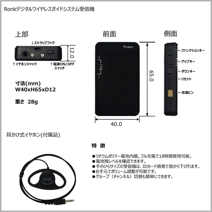 RONK ジャパン デジタル インカム RC2401SV ３台セット | nate 