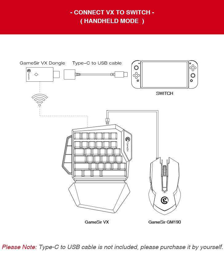 ゲーミングキーボード・マウスセット GameSir VX AimSwitch Combo 【 ムラウチドットコム 】