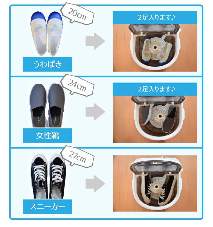 うわばき・スパイク・スニーカー 靴専用ミニ洗濯機 靴洗いま専科