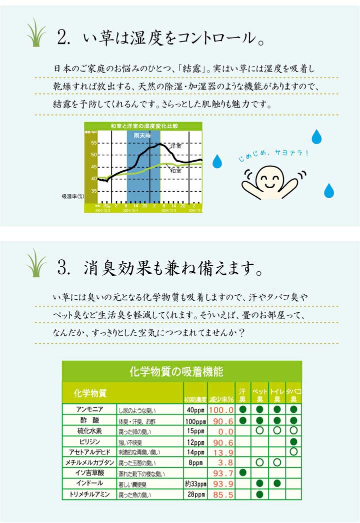 純国産 い草花ござカーペット ラビアンス ブルー 江戸間2畳(約174