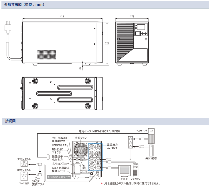 UPS 無停電電源装置 ラインインタラクティブ/1500VA/1350W/据置型