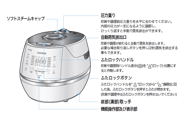 CRP-CHST1005F CUCKOO/クック 超高圧 発芽酵素玄米 炊飯器 発芽マイ